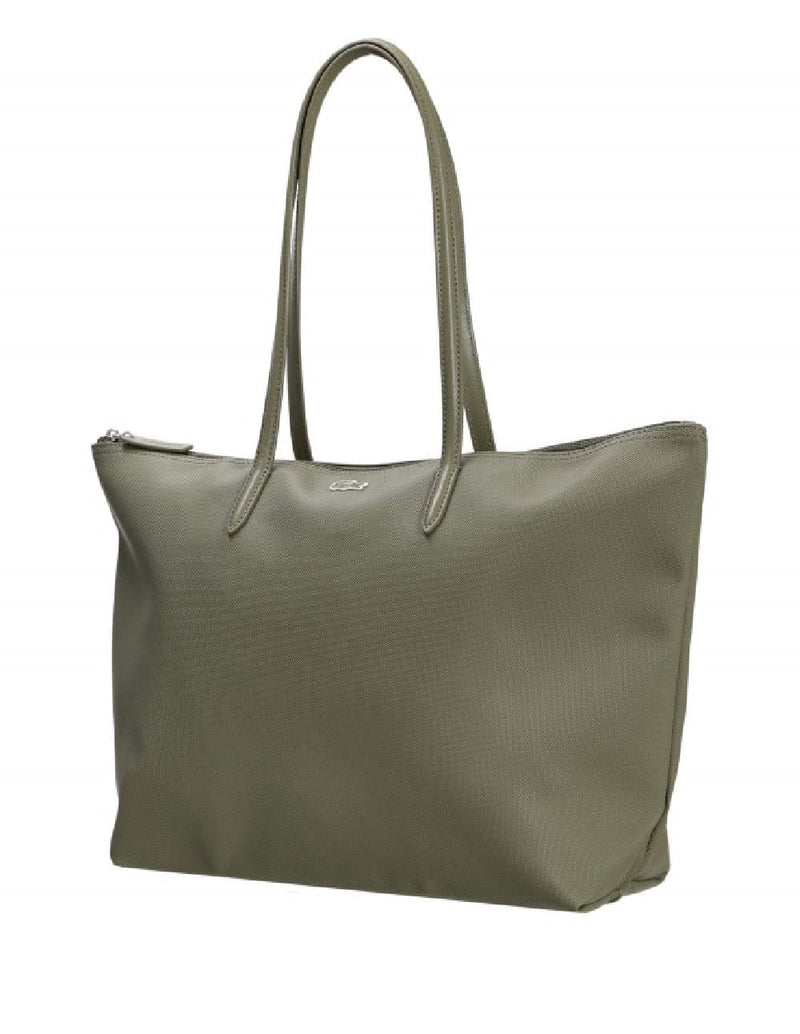 Bolso Tote Lacoste L.12.12 Concept con Cremallera Verde Mujer 35 x 30 x 14