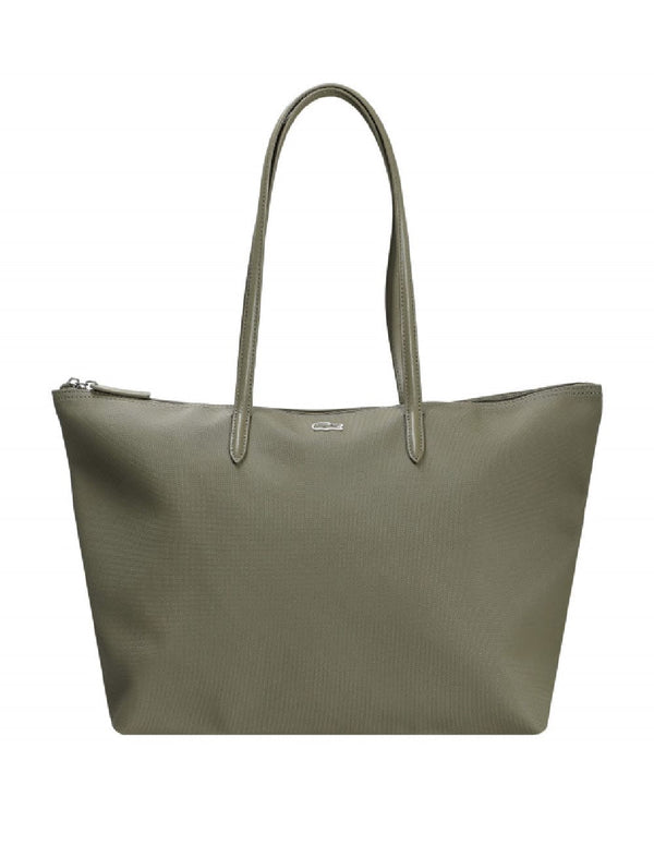 Bolso Tote Lacoste L.12.12 Concept con Cremallera Verde Mujer 35 x 30 x 14