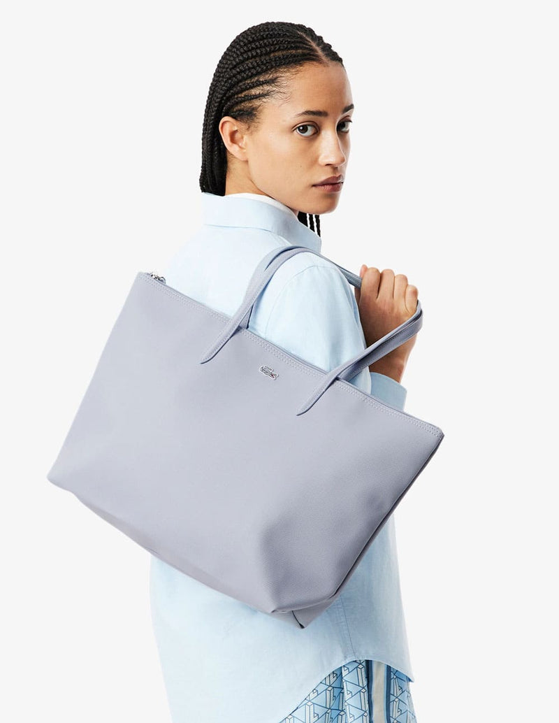 Bolso Tote Lacoste L.12.12 Concept con Cremallera Azul Mujer 35 x 30 x 14