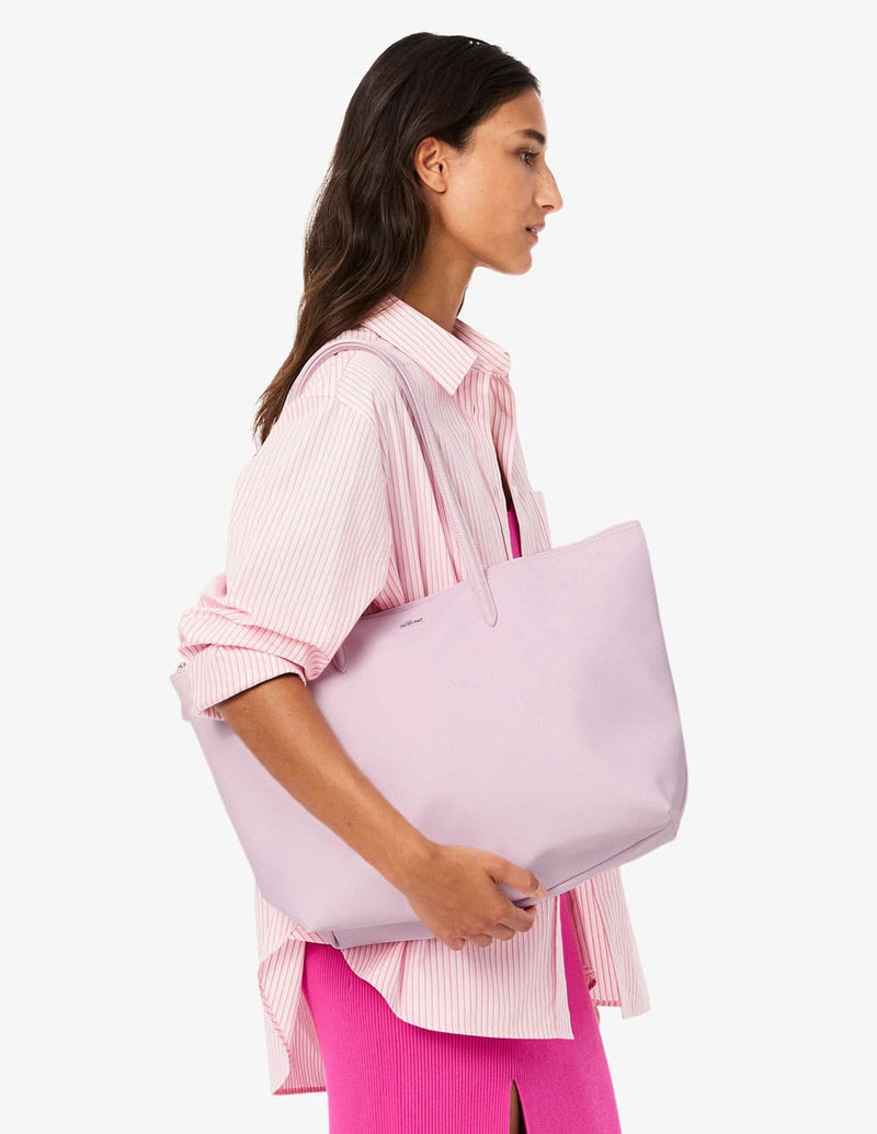 Bolso Tote Lacoste L.12.12 Concept con Cremallera Rosa Mujer 35 x 30 x 14