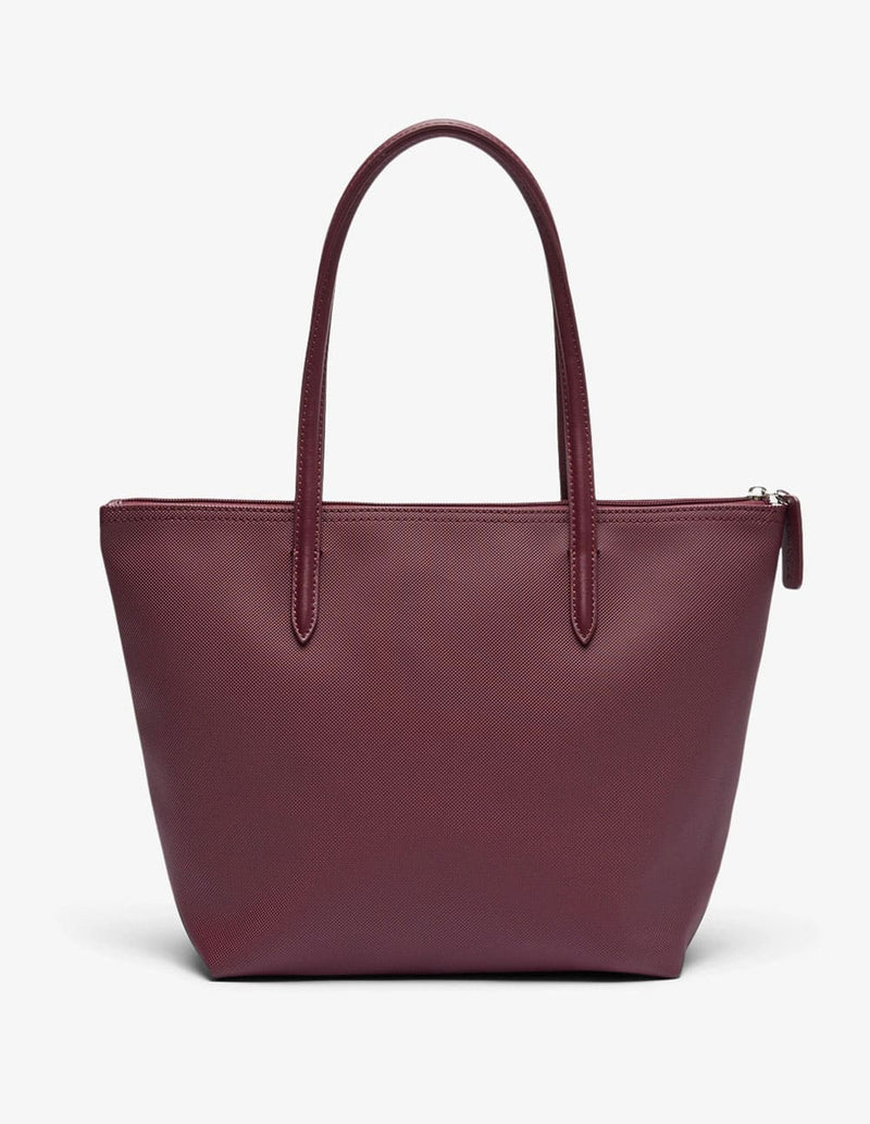 Bolso Tote Lacoste L.12.12 Concept con Cremallera Burdeos Mujer 24 x 24 x 14