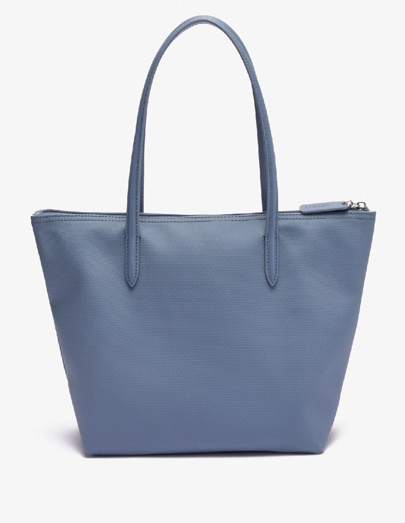 Bolso Tote Lacoste L.12.12 Concept con Cremallera Azul Mujer 24 x 24 x 14