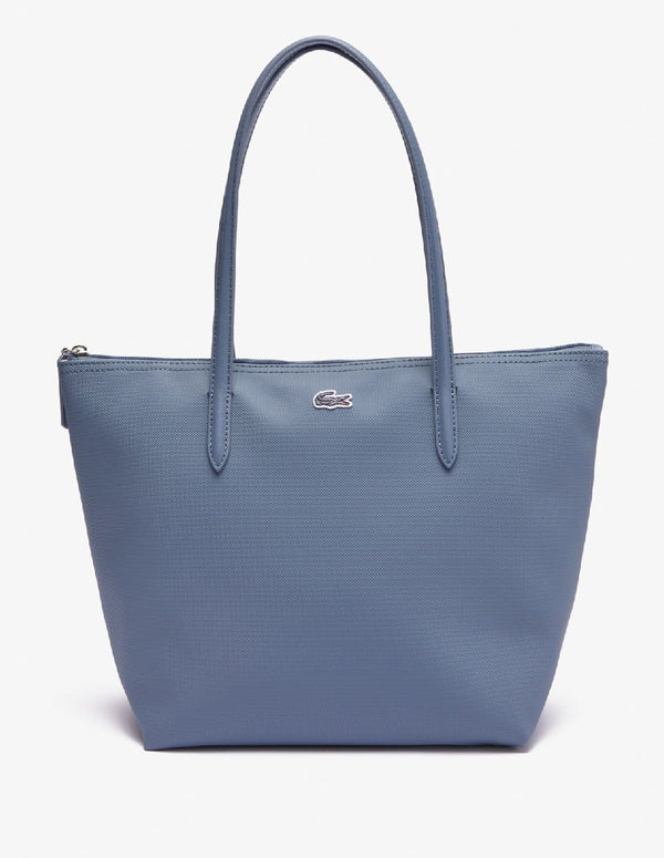 Bolso Tote Lacoste L.12.12 Concept con Cremallera Azul Mujer 24 x 24 x 14