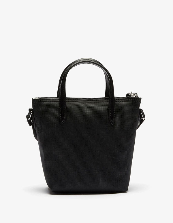 Bolso Tote Lacoste L.12.12 Concept con Cremallera Negro Mujer 15 x 18 x 7