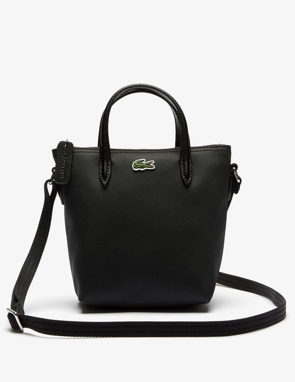 Bolso Tote Lacoste L.12.12 Concept con Cremallera Negro Mujer 15 x 18 x 7