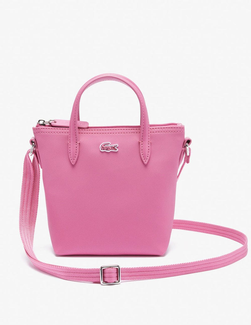 Bolso Tote Lacoste L.12.12 Concept con Cremallera Rosa Mujer 15 x 18 x 7