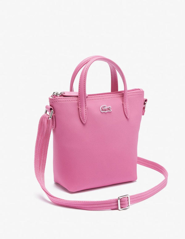 Bolso Tote Lacoste L.12.12 Concept con Cremallera Rosa Mujer 15 x 18 x 7