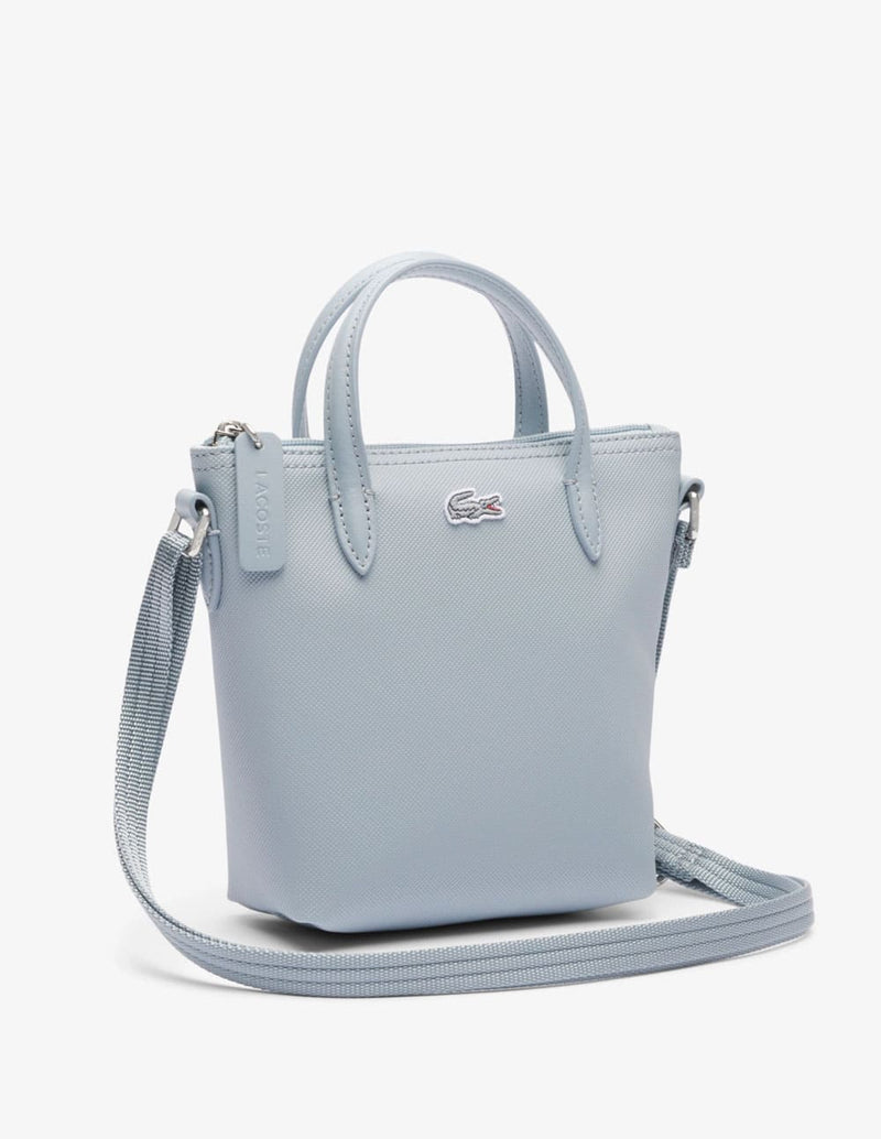 Bolso Tote Lacoste L.12.12 Concept con Cremallera Azul Mujer 15 x 18 x 7