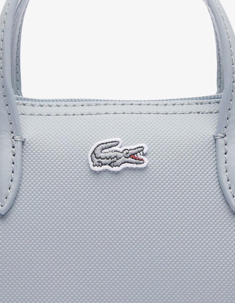 Bolso Tote Lacoste L.12.12 Concept con Cremallera Azul Mujer 15 x 18 x 7