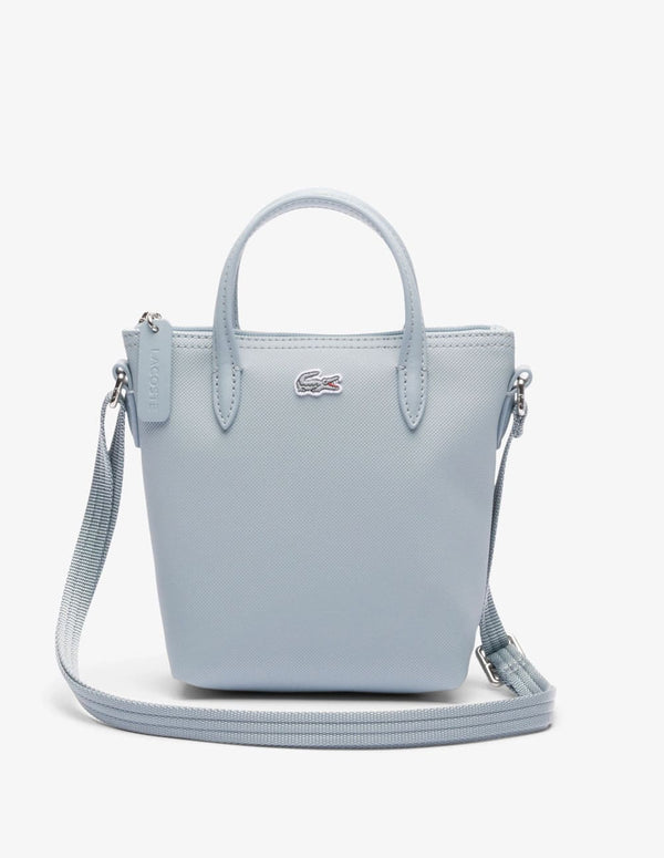 Bolso Tote Lacoste L.12.12 Concept con Cremallera Azul Mujer 15 x 18 x 7