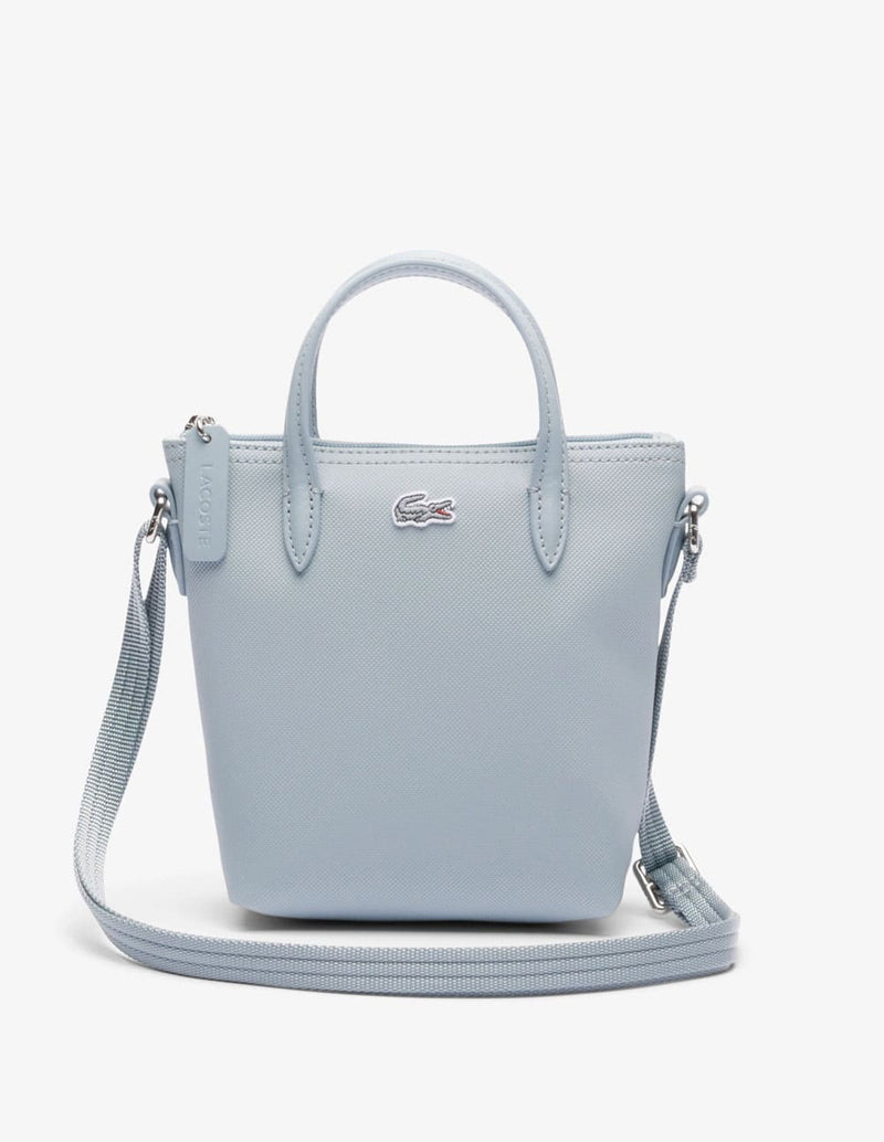 Bolso Tote Lacoste L.12.12 Concept con Cremallera Azul Mujer 15 x 18 x 7