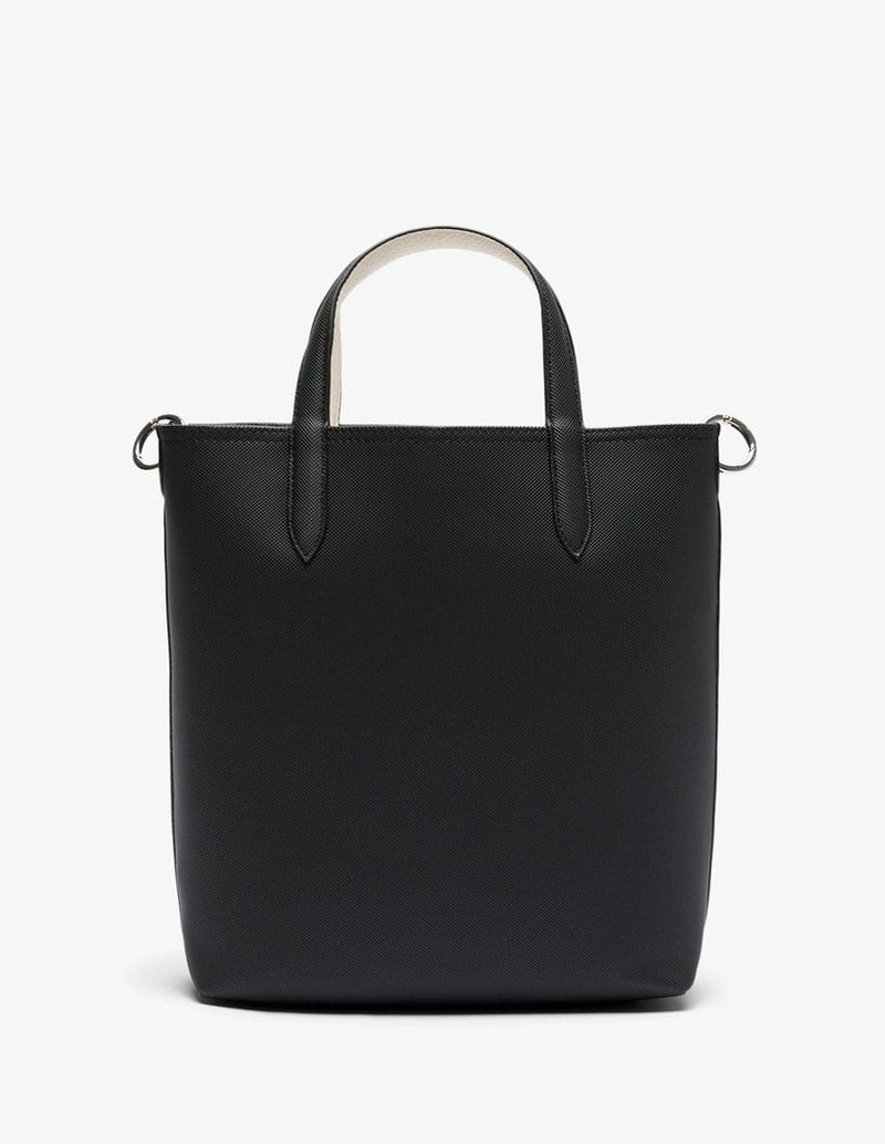 Bolso Tote Lacoste Reversible y con Cartera Negro y Blanco Mujer 22 x 29 x 10