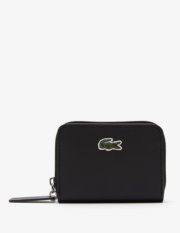 Billetera Lacoste con Logo Negra Mujer 11 x 9 x 2