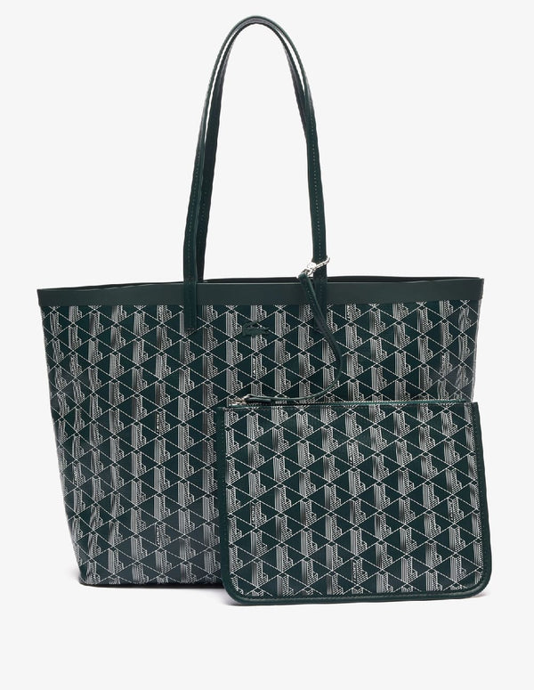 Bolso Tote Lacoste Zely con Bolsito Amovible Verde Mujer 35 x 30 x 14