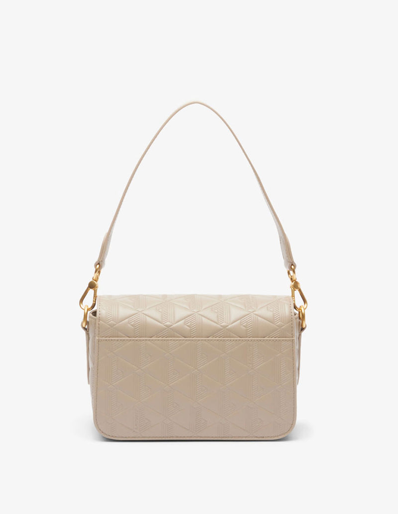 Bolso Lacoste Maheki de Piel en Relieve Beige Mujer