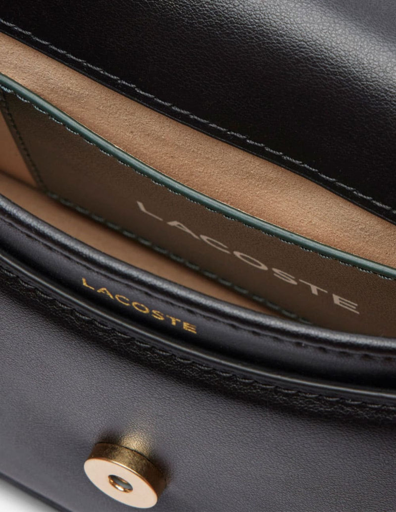 Bolso Lacoste Tennis Bliss Negro Mujer 18 x 10 x 5