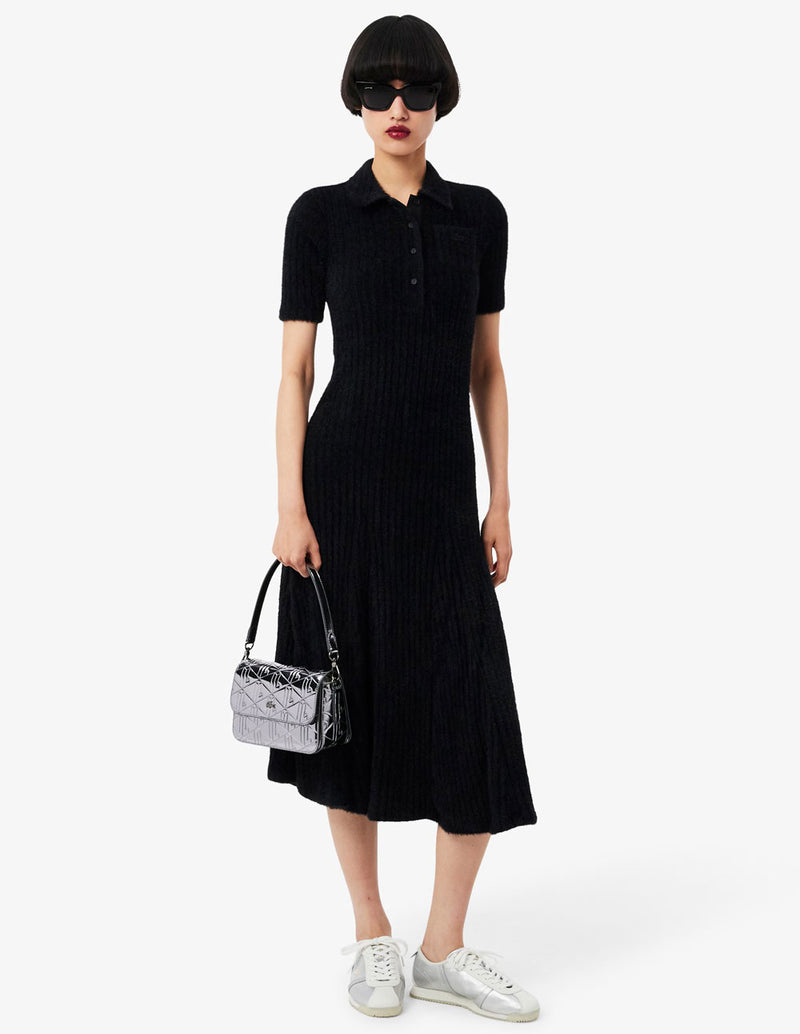 Bolso Lacoste Metálico Gris Mujer 21 x 14 x 9