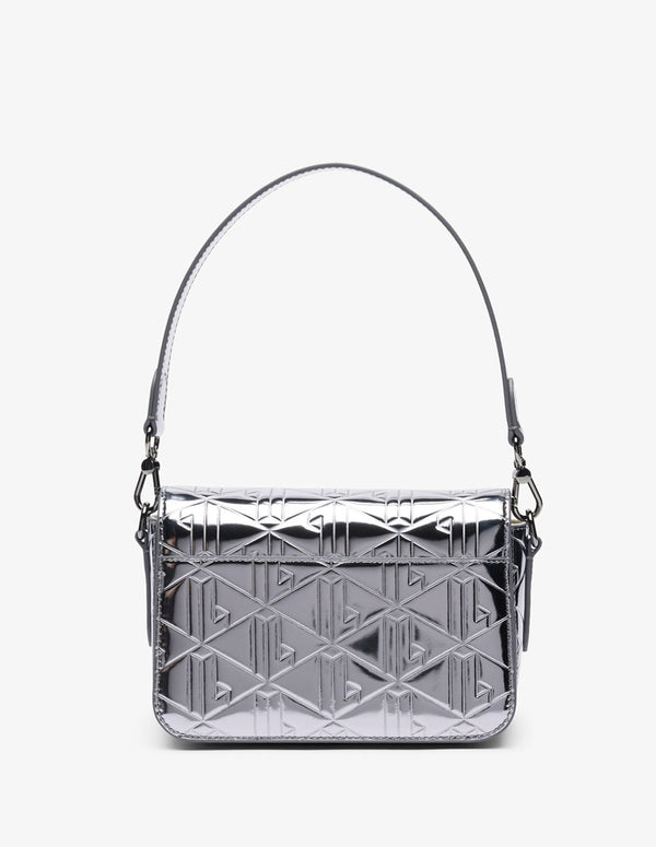 Bolso Lacoste Metálico Gris Mujer 21 x 14 x 9