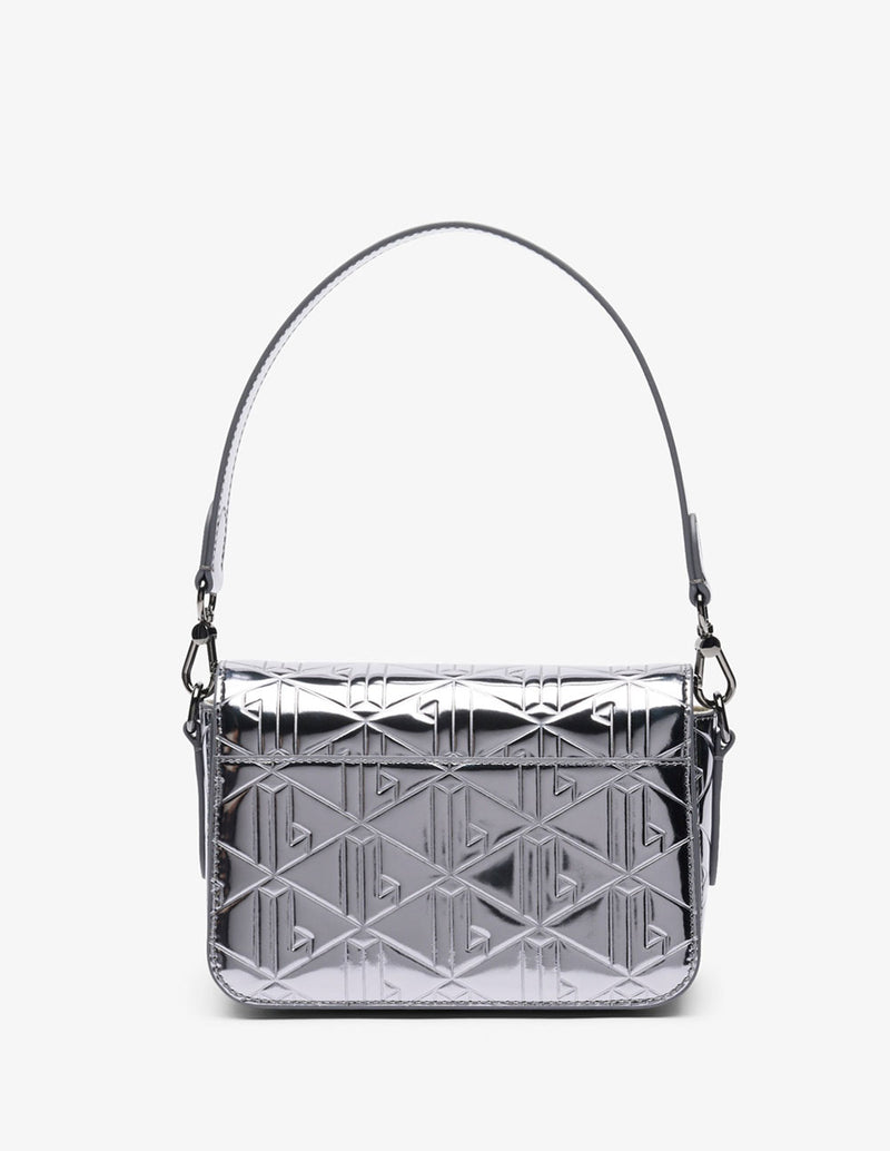 Bolso Lacoste Metálico Gris Mujer 21 x 14 x 9