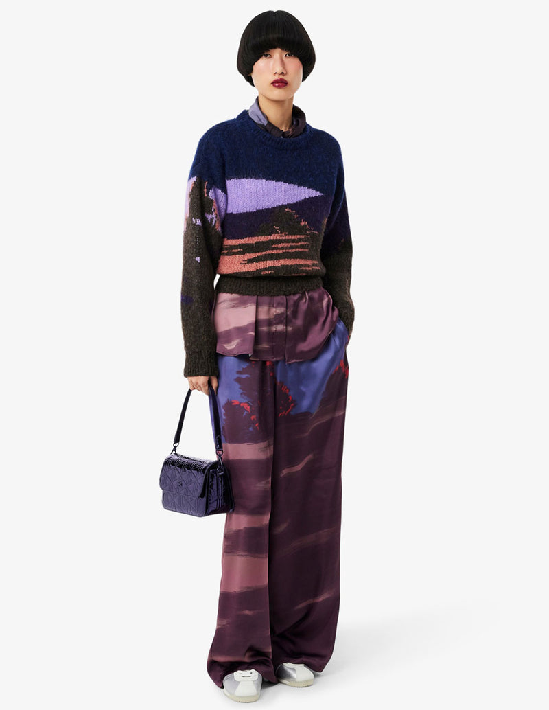 Bolso Lacoste Metálico Azul Mujer 21 x 14 x 9