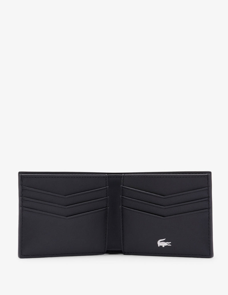 Billetera Lacoste Ossian Negra Hombre 10 x 8 x 2