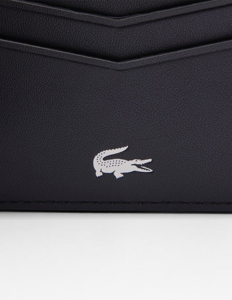 Billetera Lacoste Ossian Negra Hombre 10 x 8 x 2