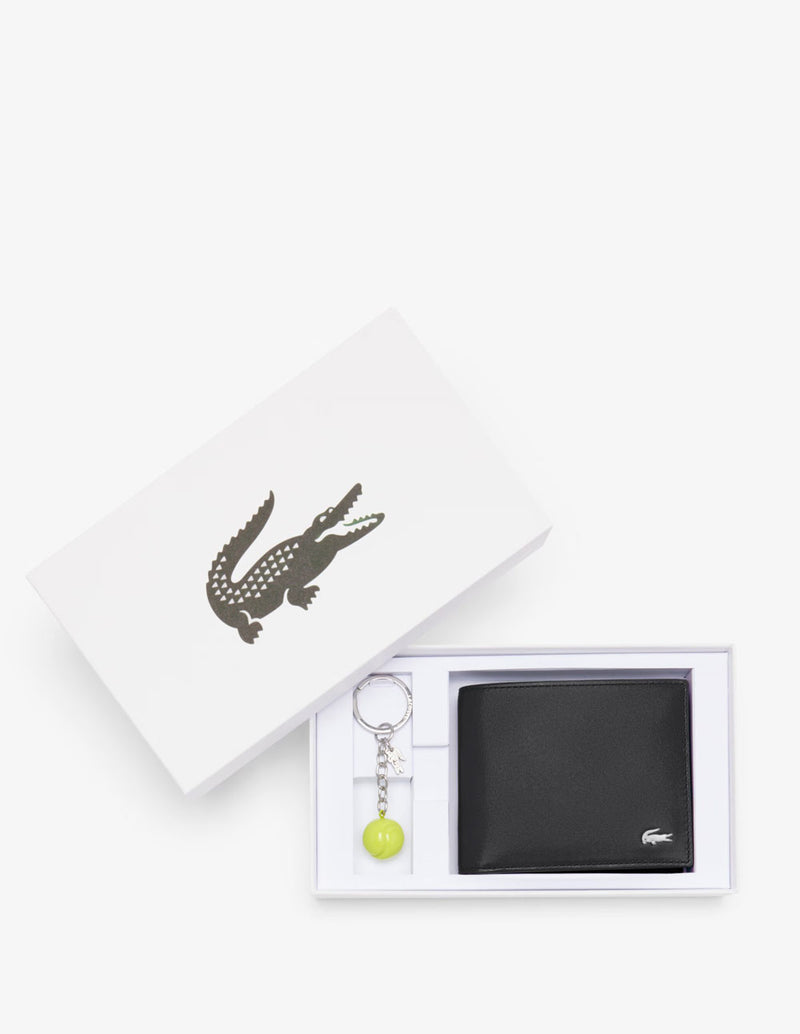 Cartera y Llavero Lacoste FG Negra Hombre