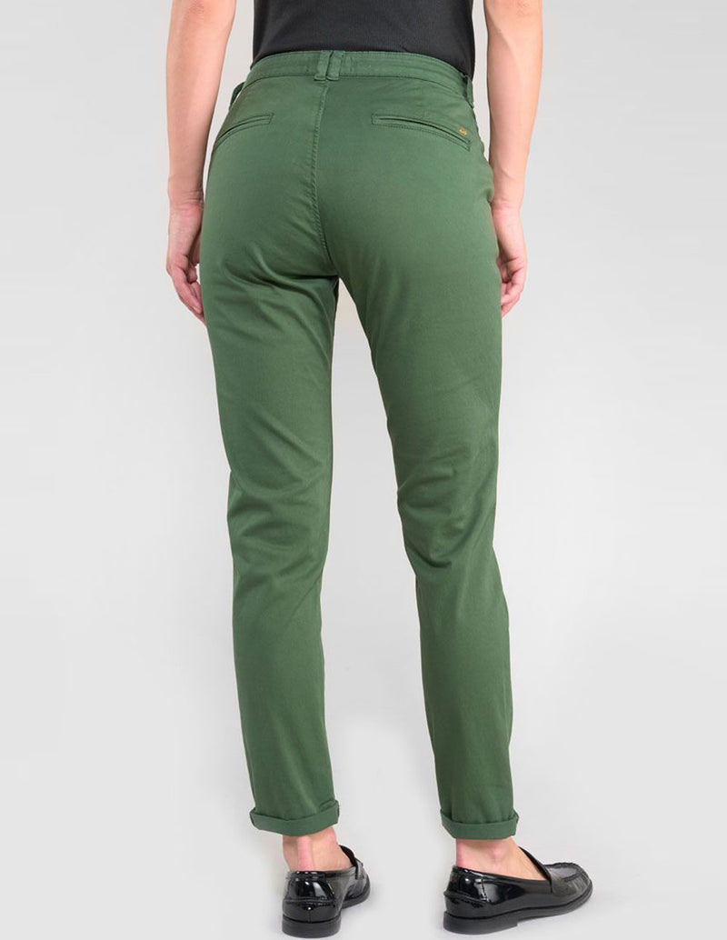 Pantalón Chino Le Temps des Cerises  Dyli6 Verde Mujer