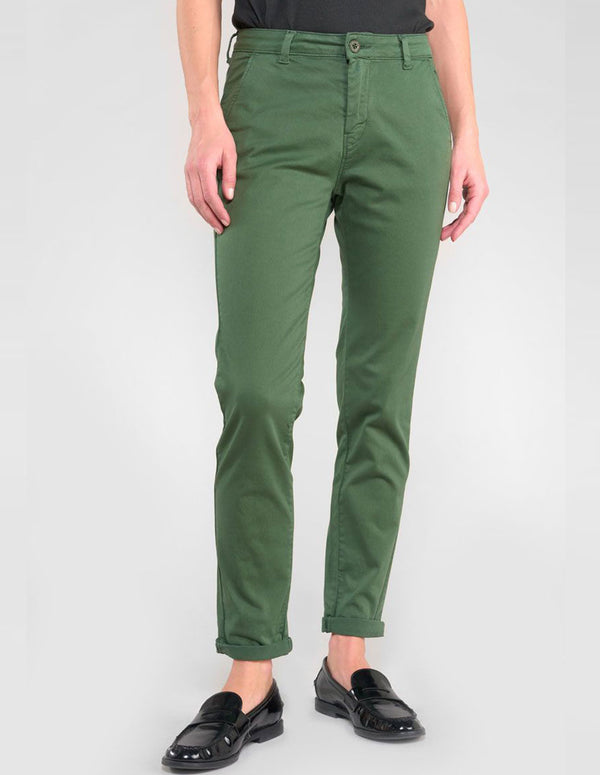 Pantalón Chino Le Temps des Cerises  Dyli6 Verde Mujer