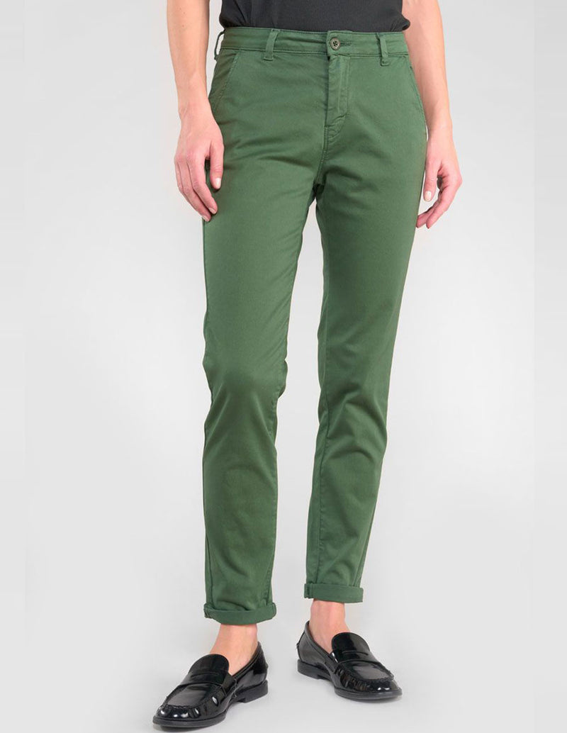 Pantalón Chino Le Temps des Cerises  Dyli6 Verde Mujer