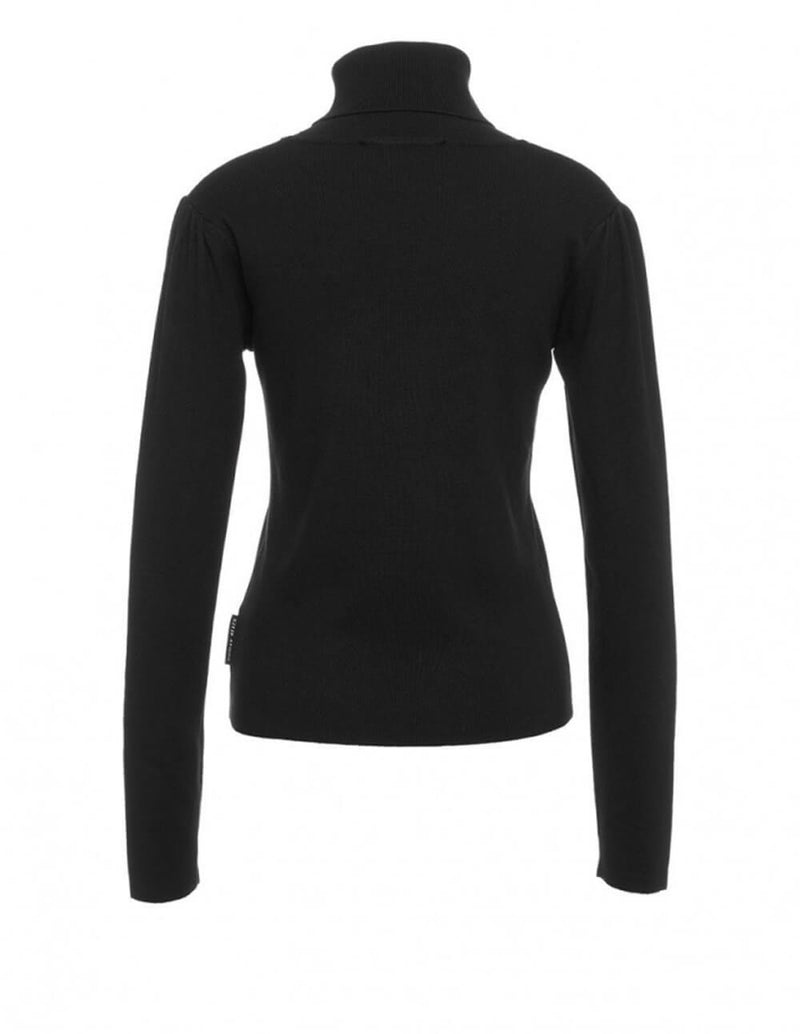 Silvian Heach Women's Black Knitted Turtleneck Sweater