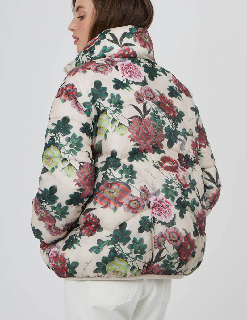 Silvian Heach Women's Multicolor Print Down Jacket