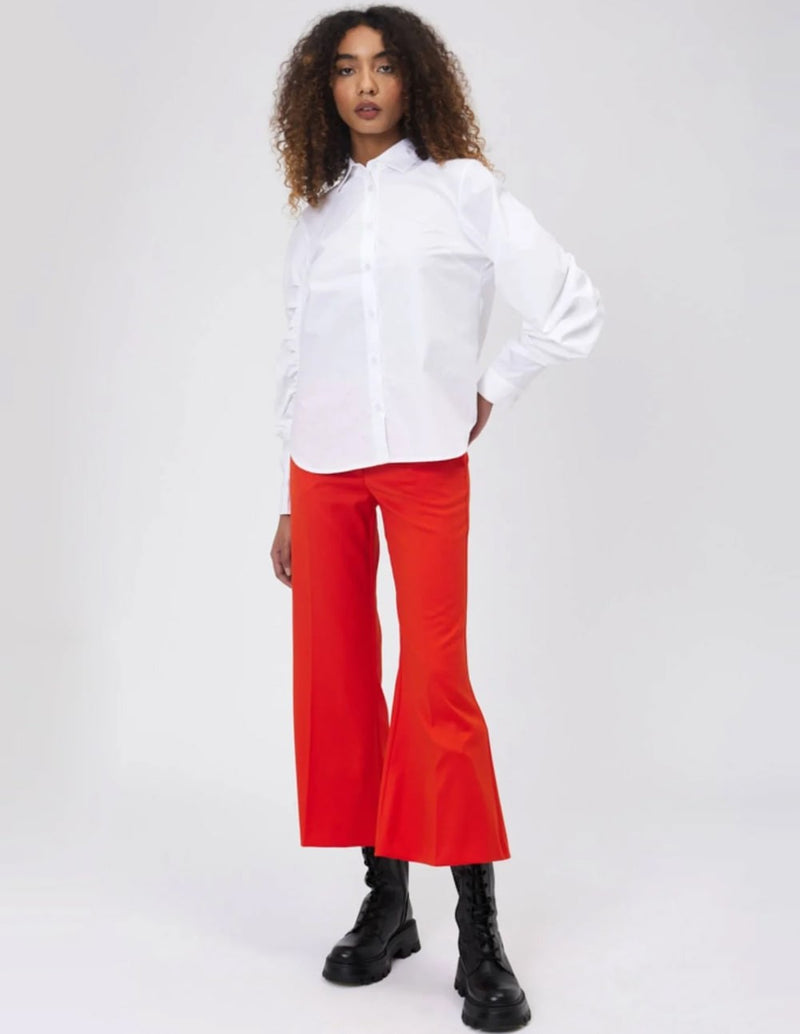 Silvian Heach Shirt with White Gathered Sleeves for Women