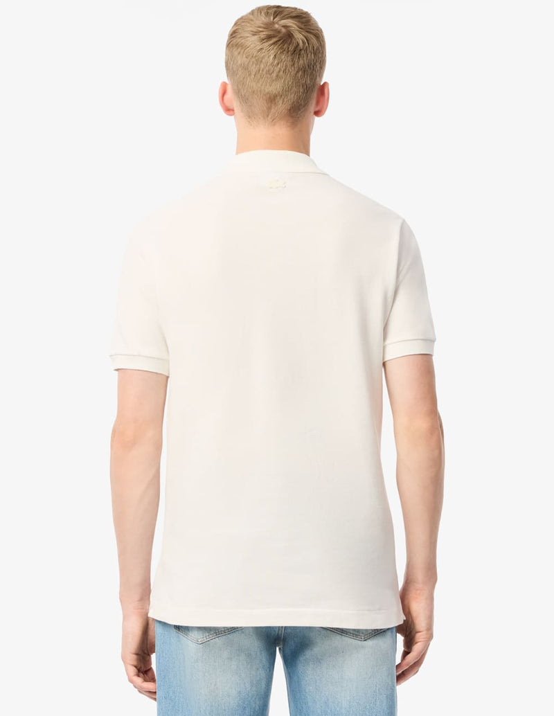 Polo Lacoste con Insignia de Corte Clásico L.12.12 Blanco Hombre