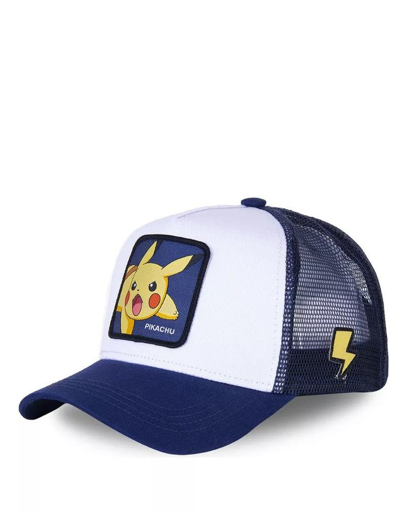 Gorra Capslab Pikachu Blanca y Azul Unisex