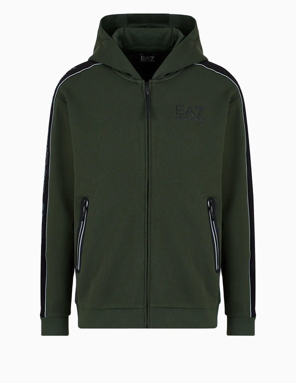 Sudadera con Capucha Emporio Armani EA7 Athletic Colour Block Verde Hombre