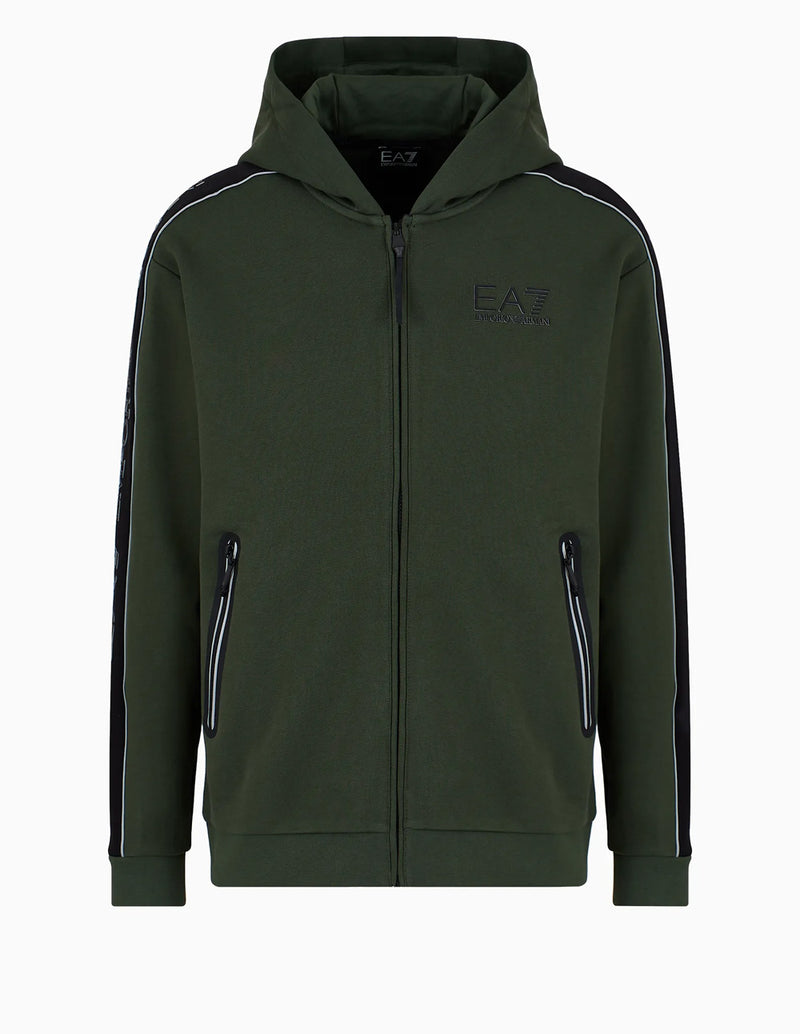 Sudadera con Capucha Emporio Armani EA7 Athletic Colour Block Verde Hombre