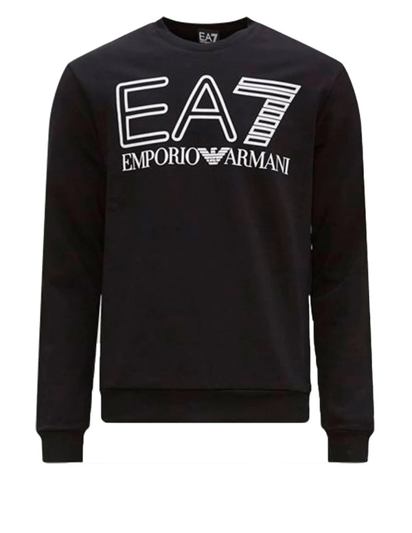 Sudadera Emporio Armani EA7 con Logo Negra Hombre