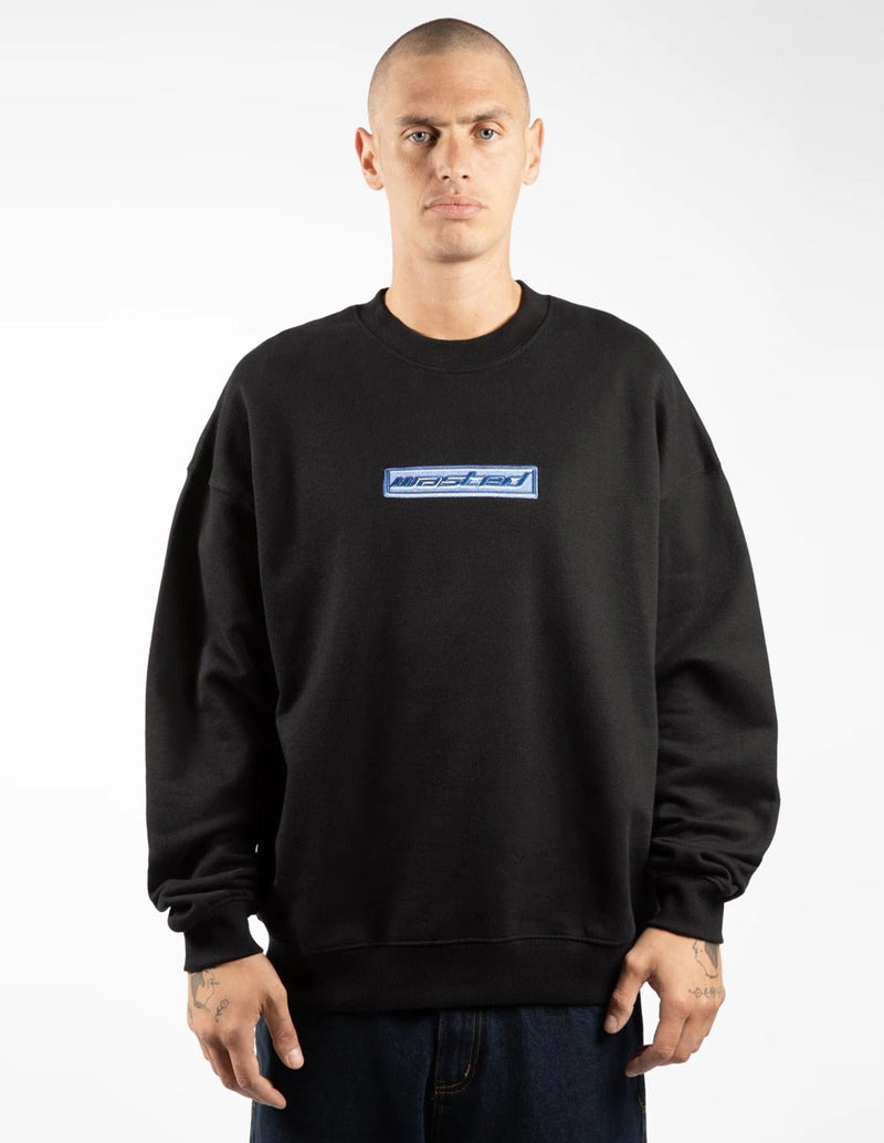 Sudadera WASTED con Logo Negra Unisex