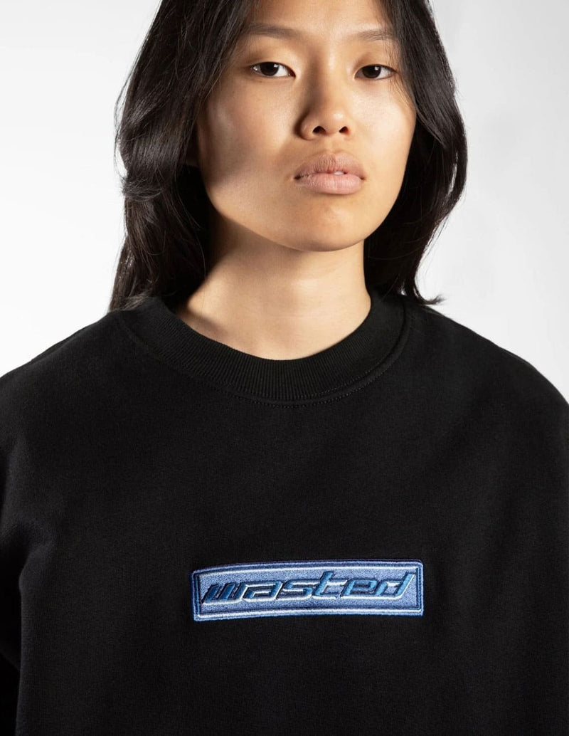 Sudadera WASTED con Logo Negra Unisex