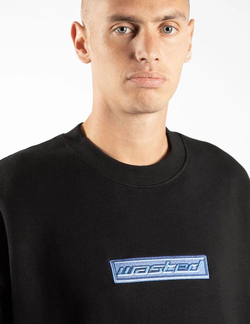 Sudadera WASTED con Logo Negra Unisex