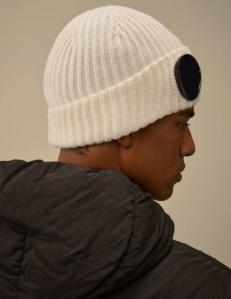 Gorro C.P. Company Extrafine Merino Wood Google Beige Unisex