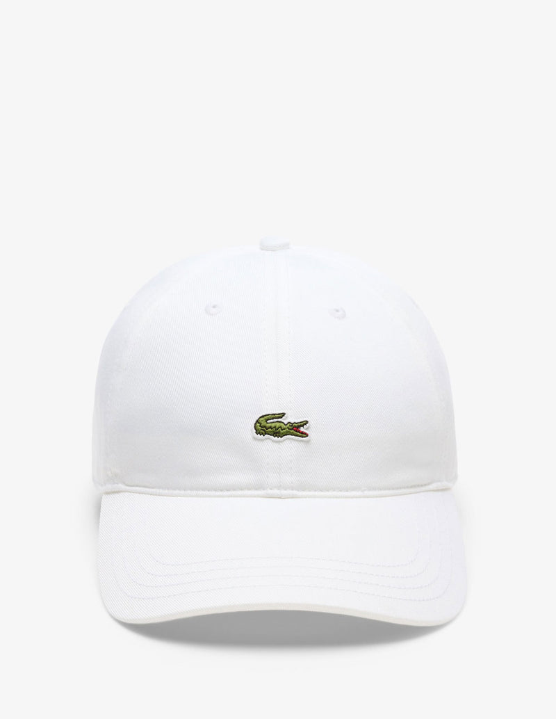 Gorra Lacoste de Sarga de Algodón Blanca Unisex