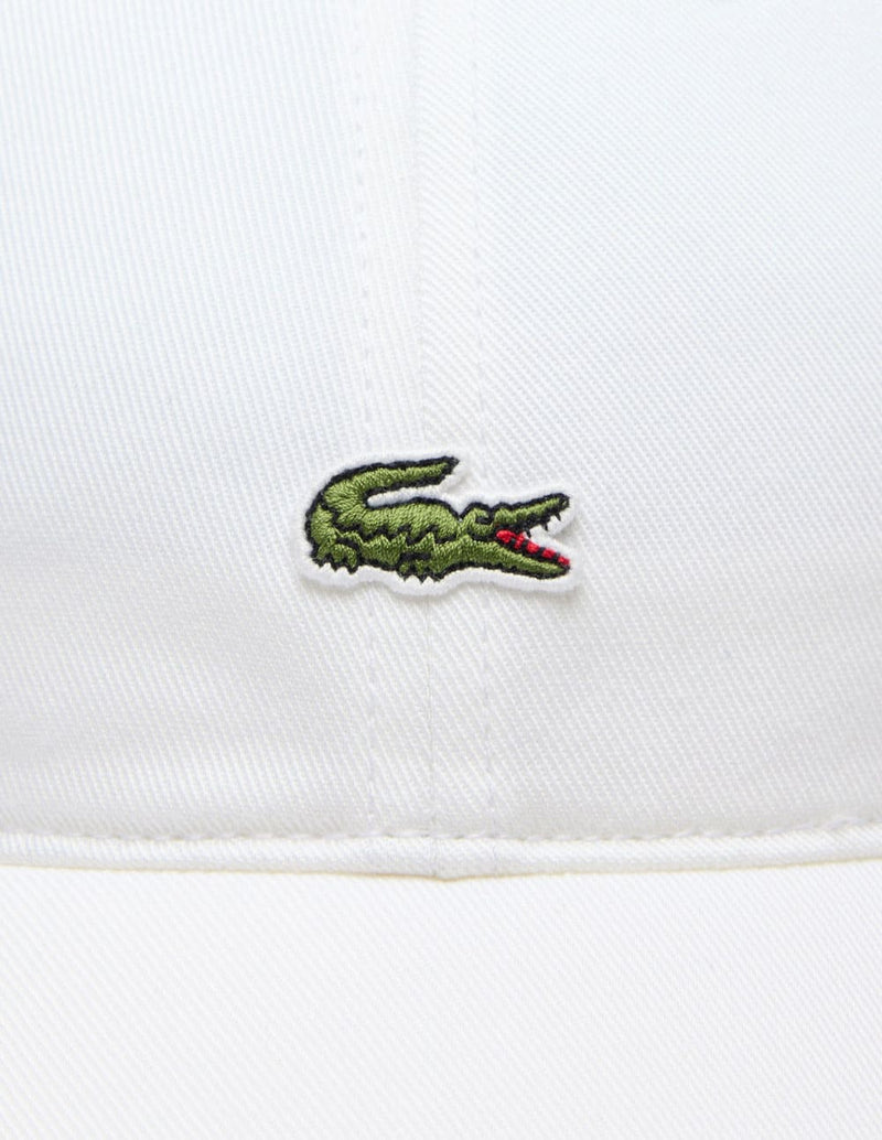Gorra Lacoste de Sarga de Algodón Blanca Unisex