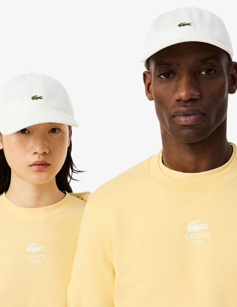 Gorra Lacoste de Sarga de Algodón Blanca Unisex