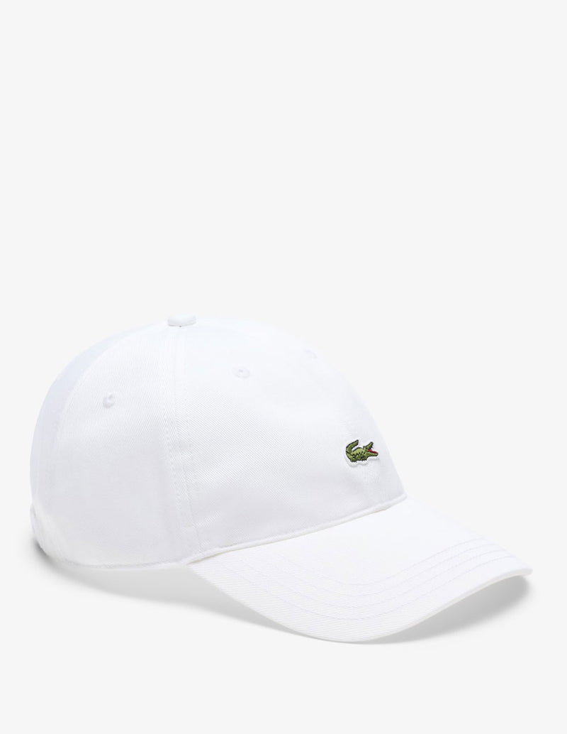 Gorra Lacoste de Sarga de Algodón Blanca Unisex
