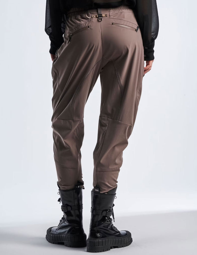 Pantalón High Justified Gris Mujer