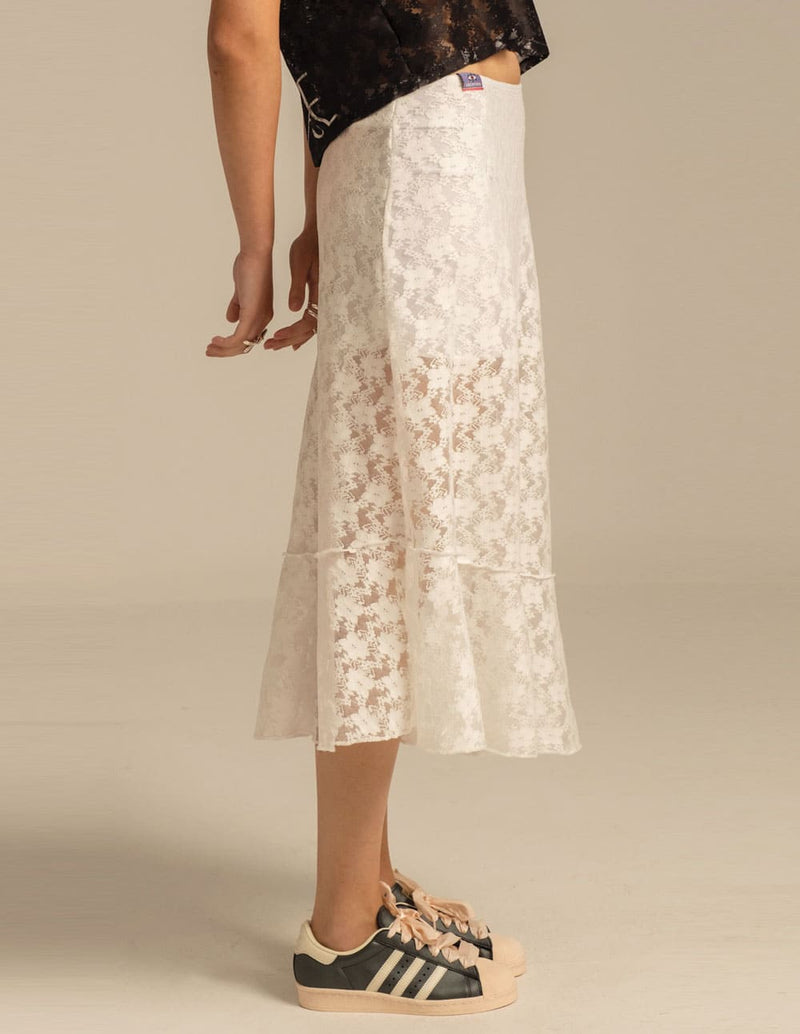 Falda Peace and Chaos Laceflower Blanca Mujer