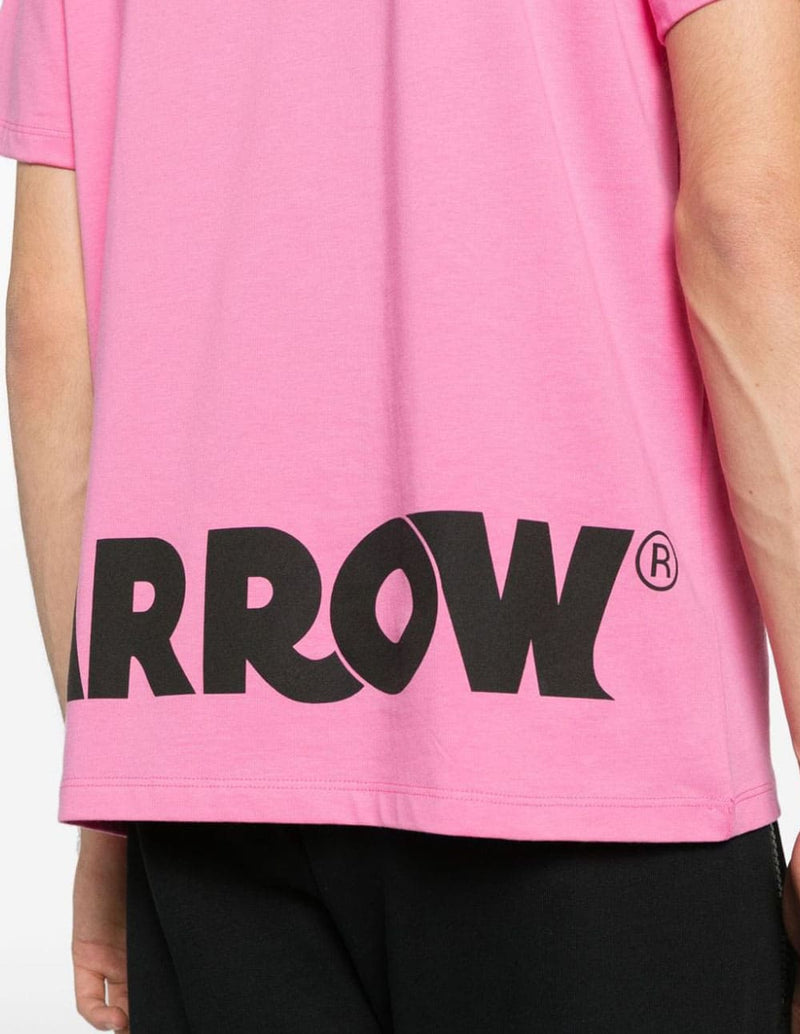 Camiseta BARROW con Logo Rosa Negra Unisex