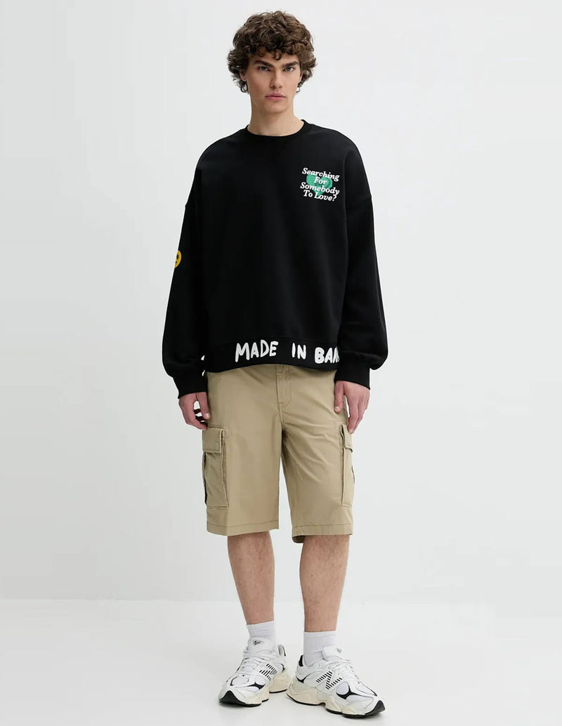 Sudadera BARROW con Estampado Negra Unisex